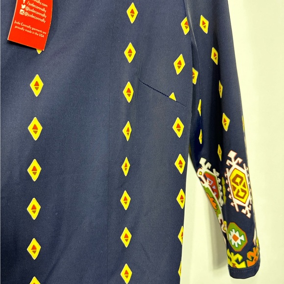 Jude Connally Women’s Marlowe Shift Dress Navy Medallion Border Long sle… - Picture 6 of 15